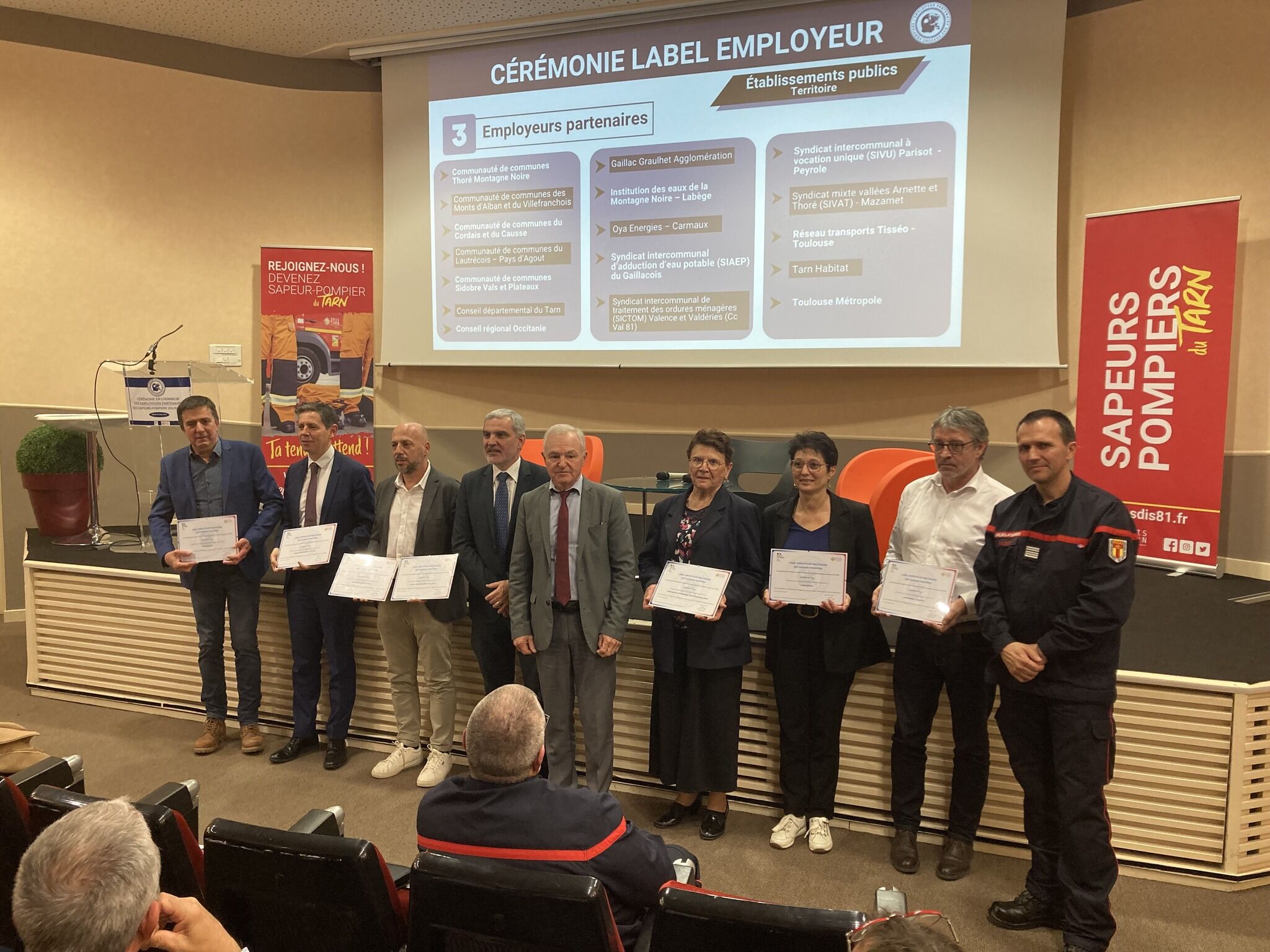 Remise label Employeur Partenaire Sapeurs-pompiers du Tarn