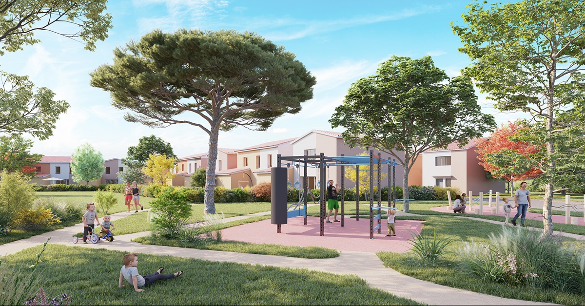 Vue depuis aire de jeux